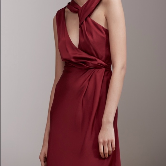 Keepsake Plum Red Midi Dress - Picture 2 of 8